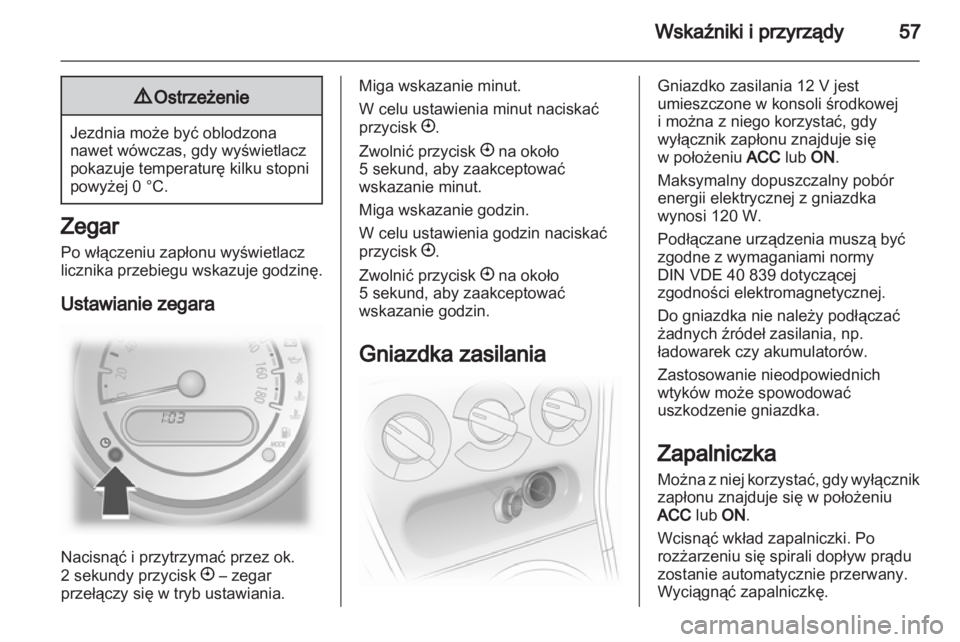 OPEL AGILA 2011  Instrukcja obsługi (in Polish) 