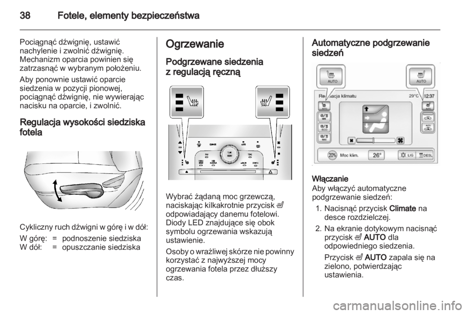 OPEL AMPERA 2012  Instrukcja obsługi (in Polish) 