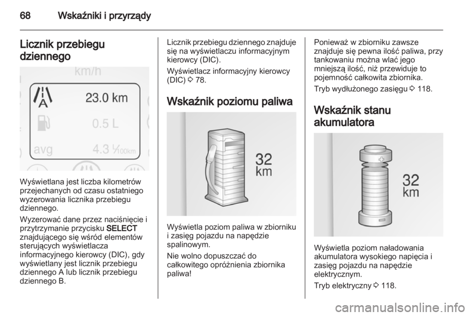 OPEL AMPERA 2012.5  Instrukcja obsługi (in Polish) 