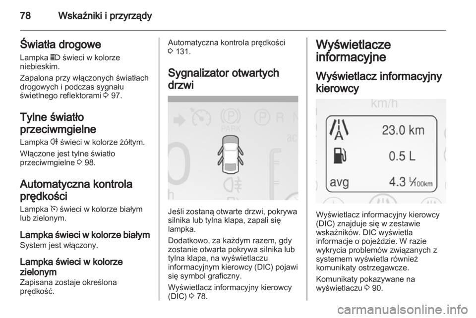 OPEL AMPERA 2012.5  Instrukcja obsługi (in Polish) 