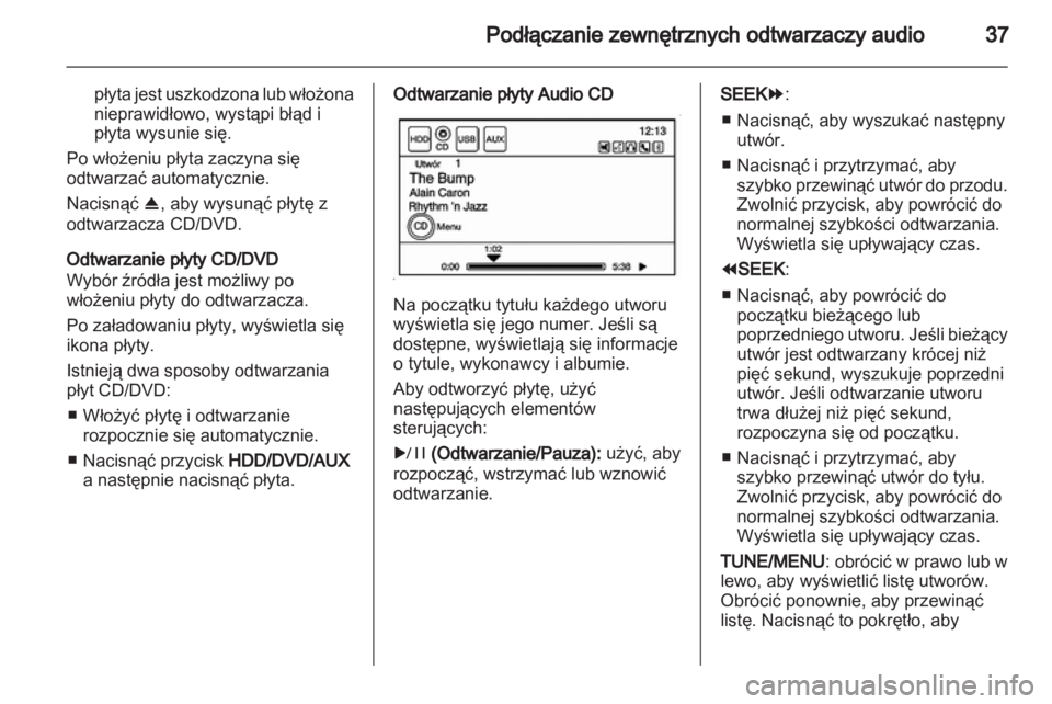 OPEL AMPERA 2013  Instrukcja obsługi systemu audio-nawigacyjnego (in Polish) 