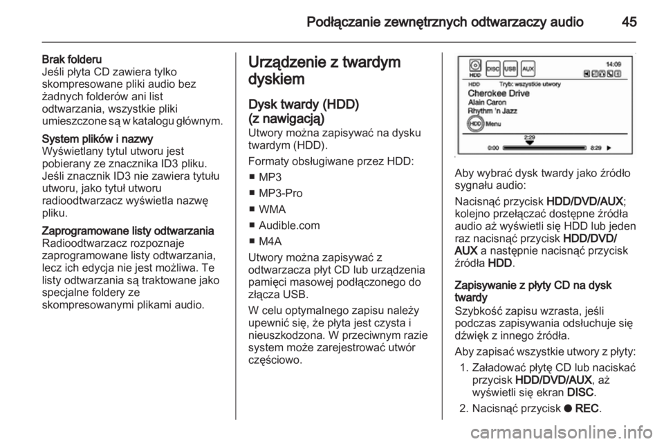 OPEL AMPERA 2013  Instrukcja obsługi systemu audio-nawigacyjnego (in Polish) 
