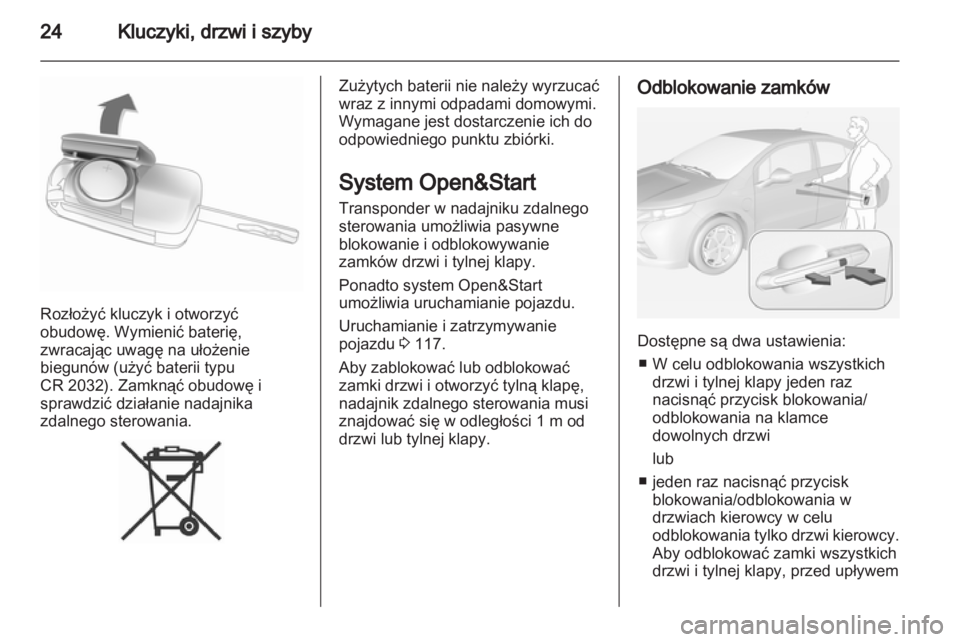 OPEL AMPERA 2013  Instrukcja obsługi (in Polish) 