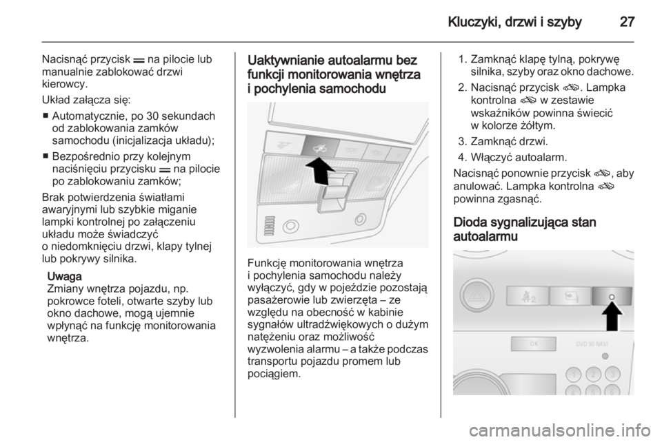 OPEL ANTARA 2011  Instrukcja obsługi (in Polish) 