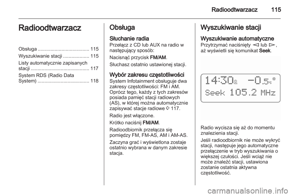 OPEL ANTARA 2012  Instrukcja obsługi systemu audio-nawigacyjnego (in Polish) 