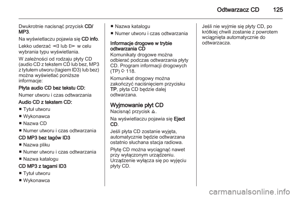 OPEL ANTARA 2012  Instrukcja obsługi systemu audio-nawigacyjnego (in Polish) 