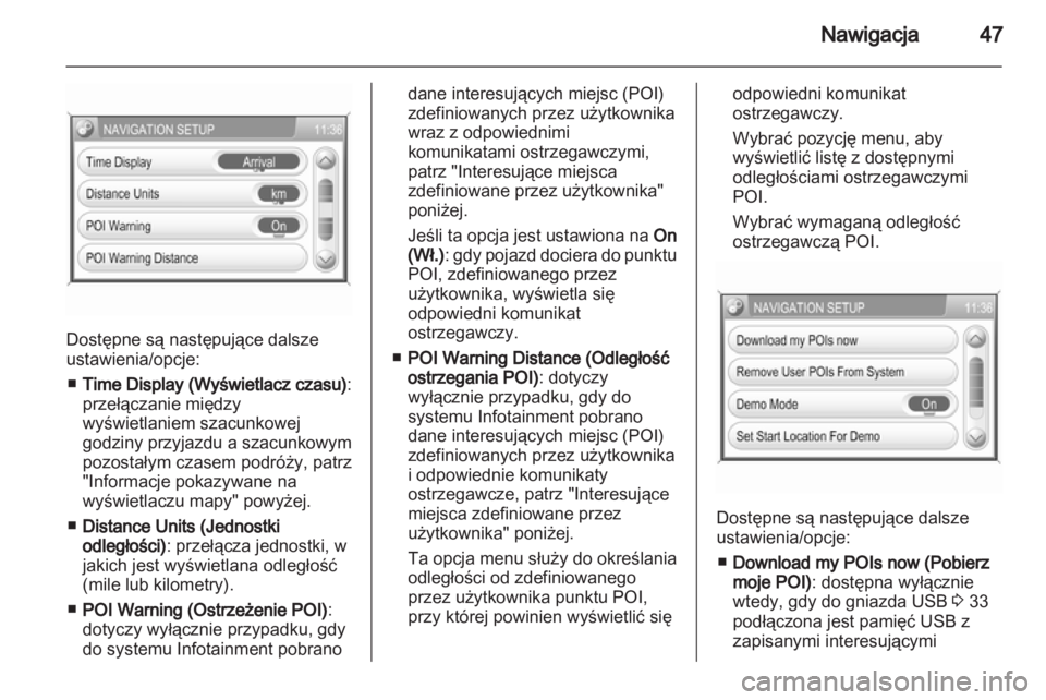 OPEL ANTARA 2012  Instrukcja obsługi systemu audio-nawigacyjnego (in Polish) 