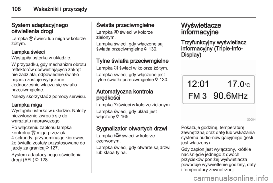 OPEL ASTRA H 2010.5  Instrukcja obsługi (in Polish) 