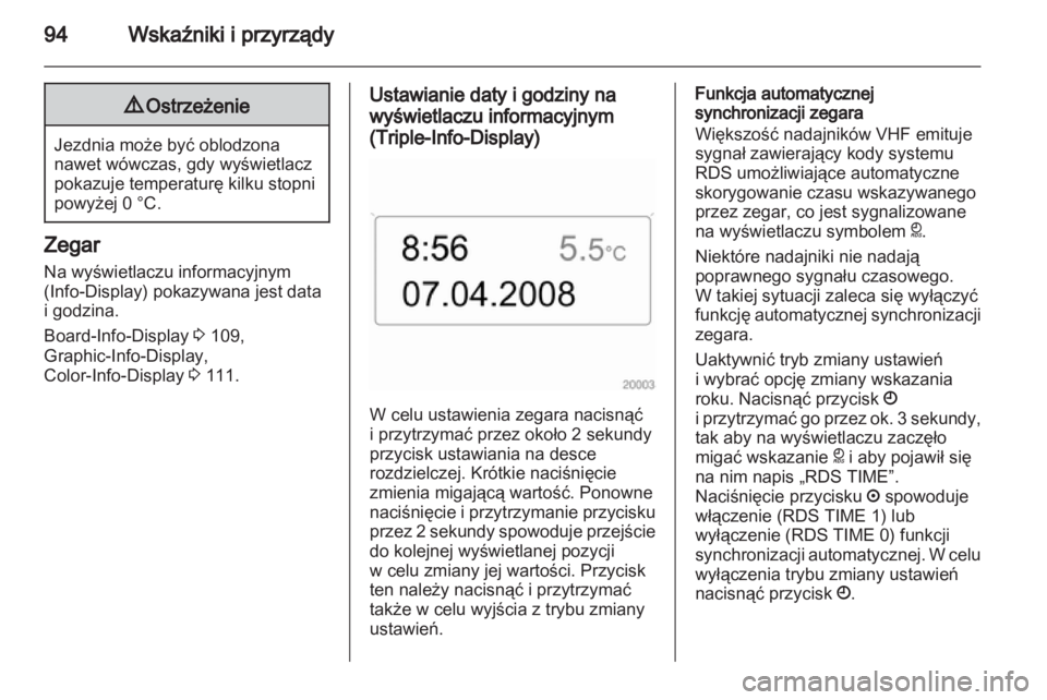OPEL ASTRA H 2010.5  Instrukcja obsługi (in Polish) 