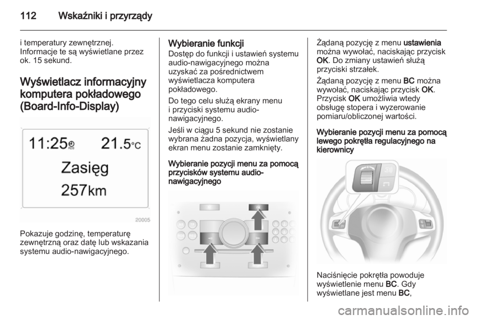OPEL ASTRA H 2012  Instrukcja obsługi (in Polish) 
