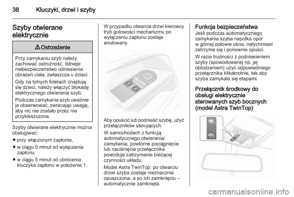OPEL ASTRA H 2012  Instrukcja obsługi (in Polish) 