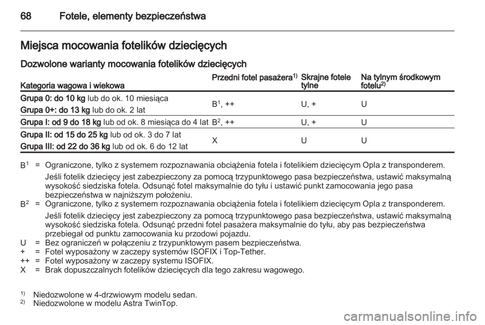 OPEL ASTRA H 2012  Instrukcja obsługi (in Polish) 
