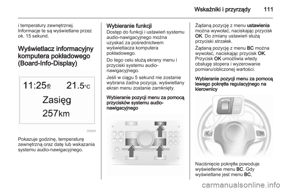 OPEL ASTRA H 2013  Instrukcja obsługi (in Polish) 