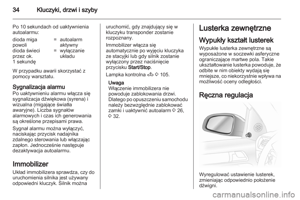 OPEL ASTRA H 2013  Instrukcja obsługi (in Polish) 