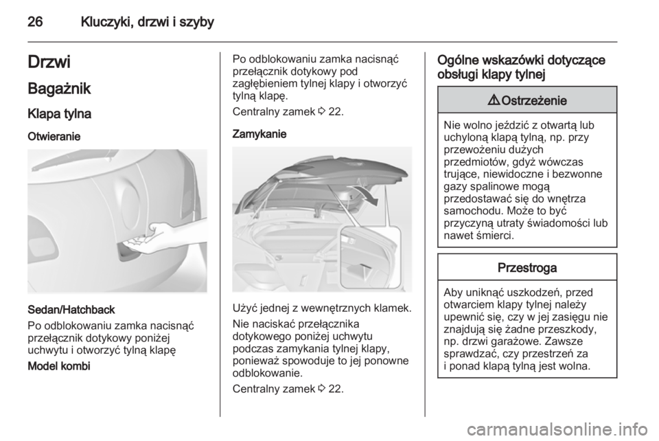 OPEL ASTRA J 2011  Instrukcja obsługi (in Polish) 
