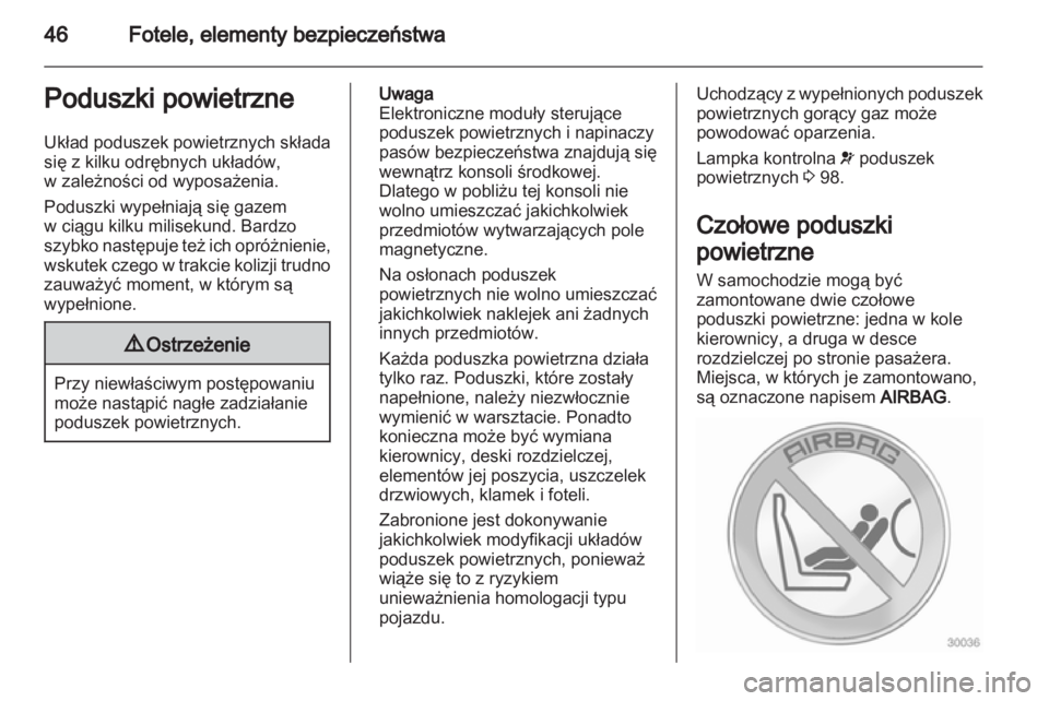 OPEL ASTRA J 2011  Instrukcja obsługi (in Polish) 