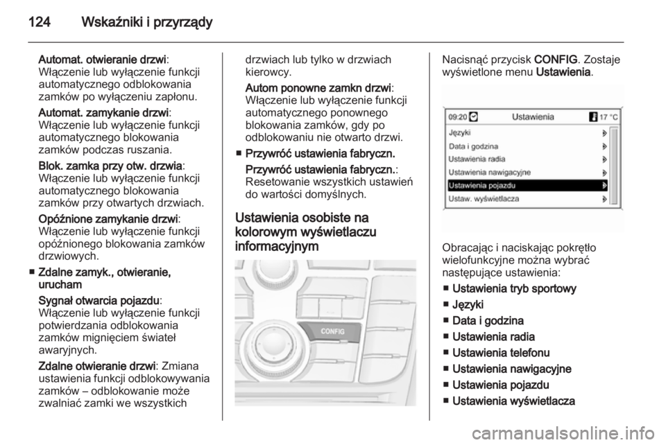 OPEL ASTRA J 2011.5  Instrukcja obsługi (in Polish) 