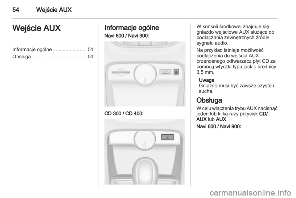 OPEL ASTRA J 2012  Instrukcja obsługi systemu audio-nawigacyjnego (in Polish) 