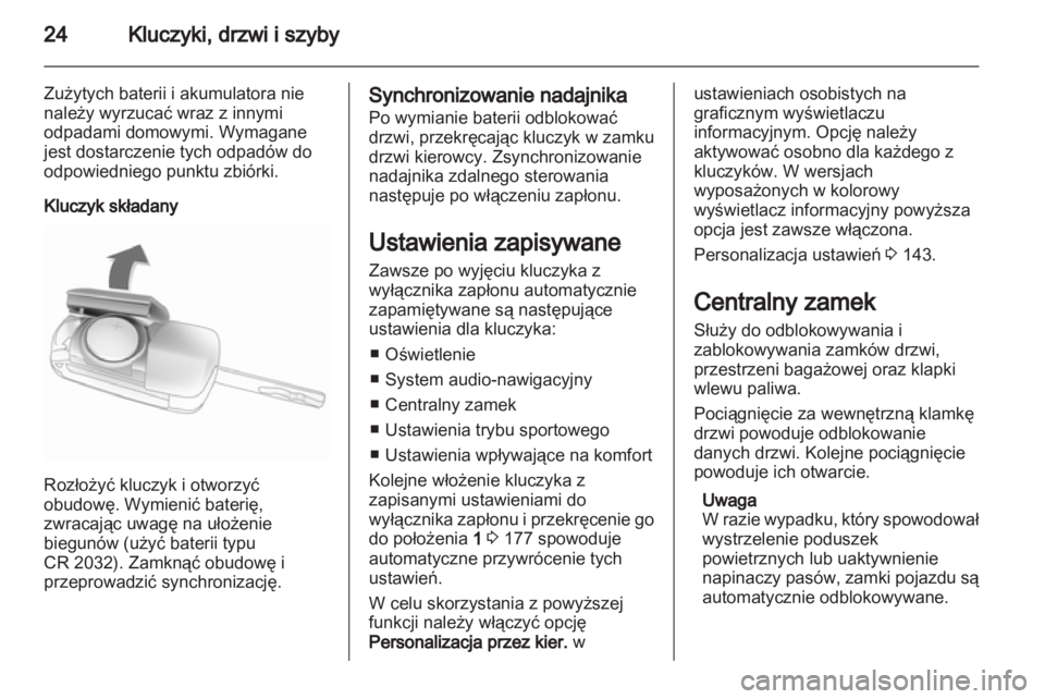 OPEL ASTRA J 2013.5  Instrukcja obsługi (in Polish) 