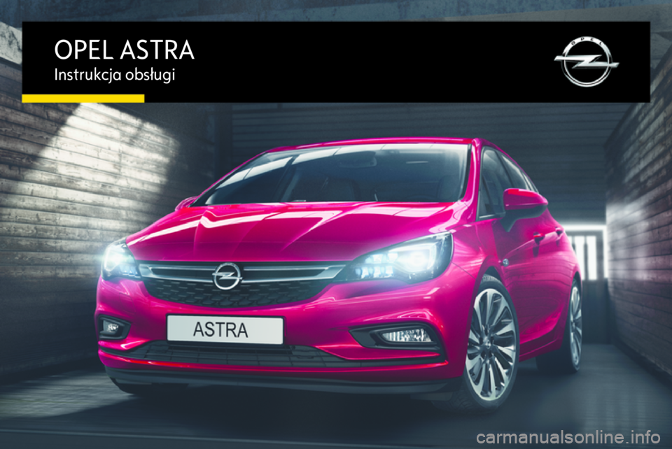 OPEL ASTRA K 2016.5  Instrukcja obsługi (in Polish) OPEL ASTRAInstrukcja obsługi 