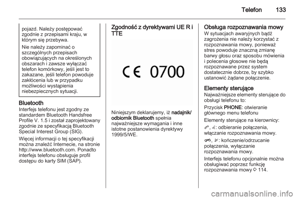 OPEL CASCADA 2013.5  Instrukcja obsługi systemu audio-nawigacyjnego (in Polish) 