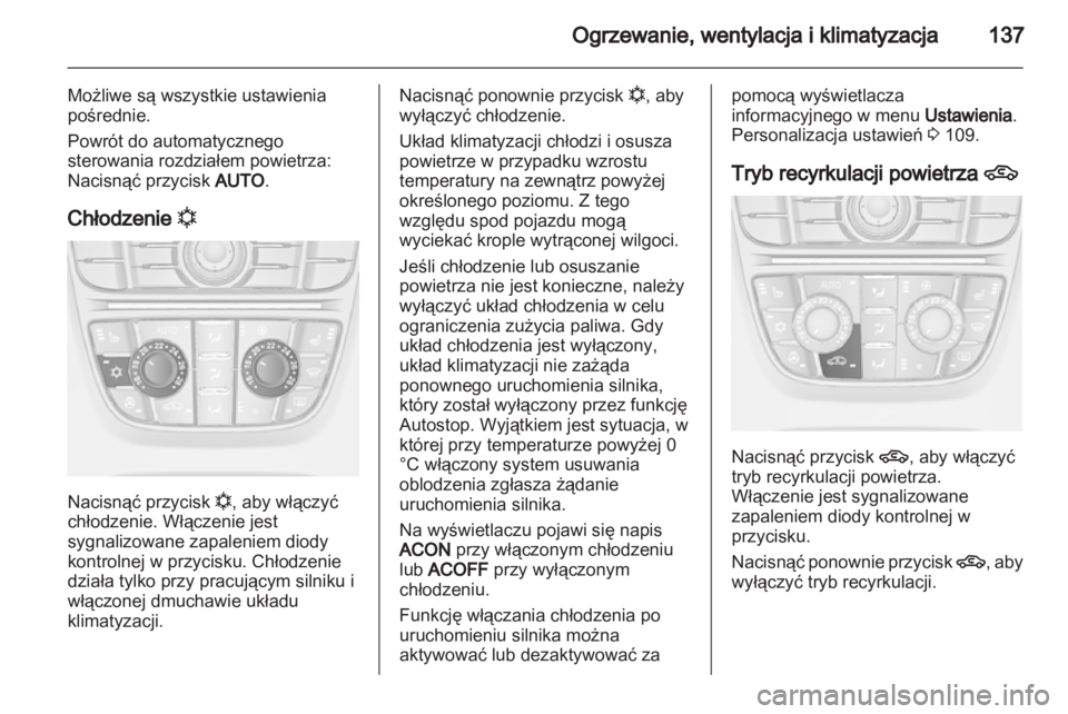 OPEL CASCADA 2013.5  Instrukcja obsługi (in Polish) 