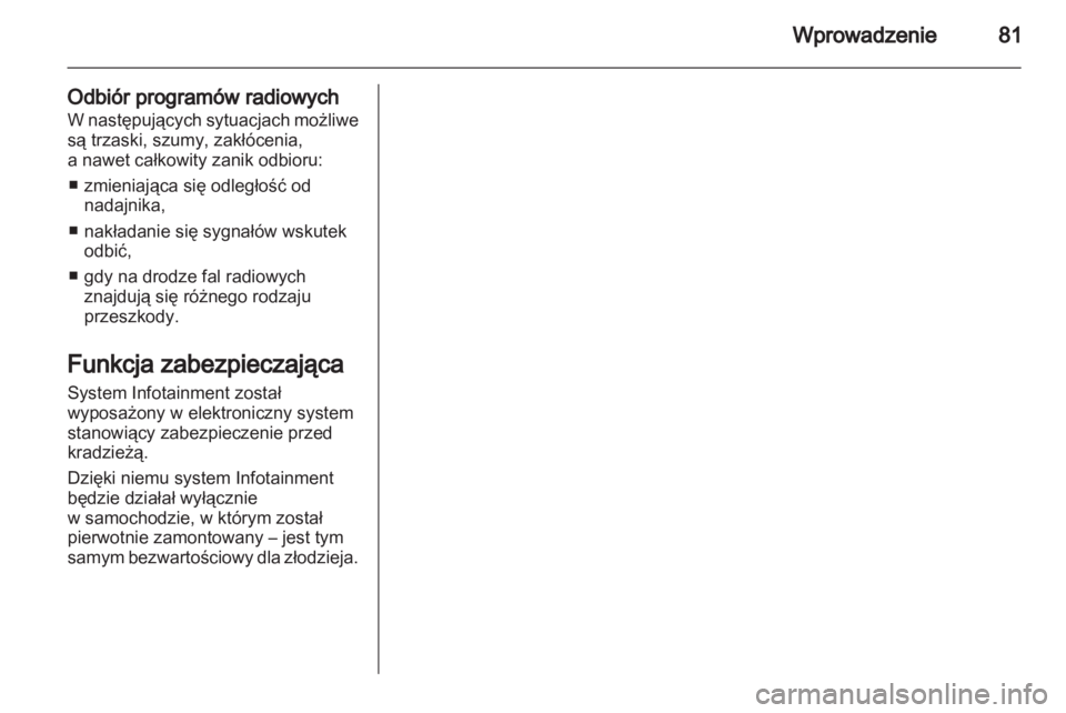 OPEL COMBO 2011  Instrukcja obsługi systemu audio-nawigacyjnego (in Polish) 
