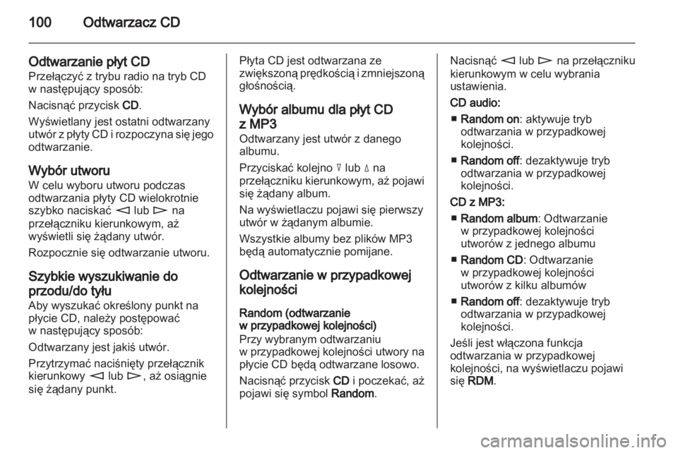 OPEL COMBO 2011  Instrukcja obsługi systemu audio-nawigacyjnego (in Polish) 