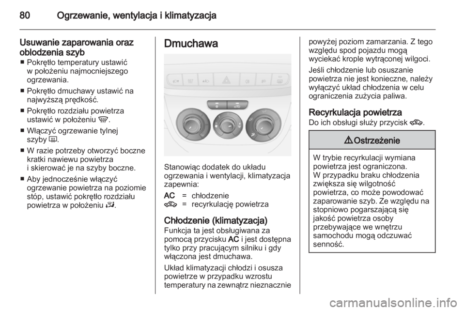 OPEL COMBO D 2012  Instrukcja obsługi (in Polish) 