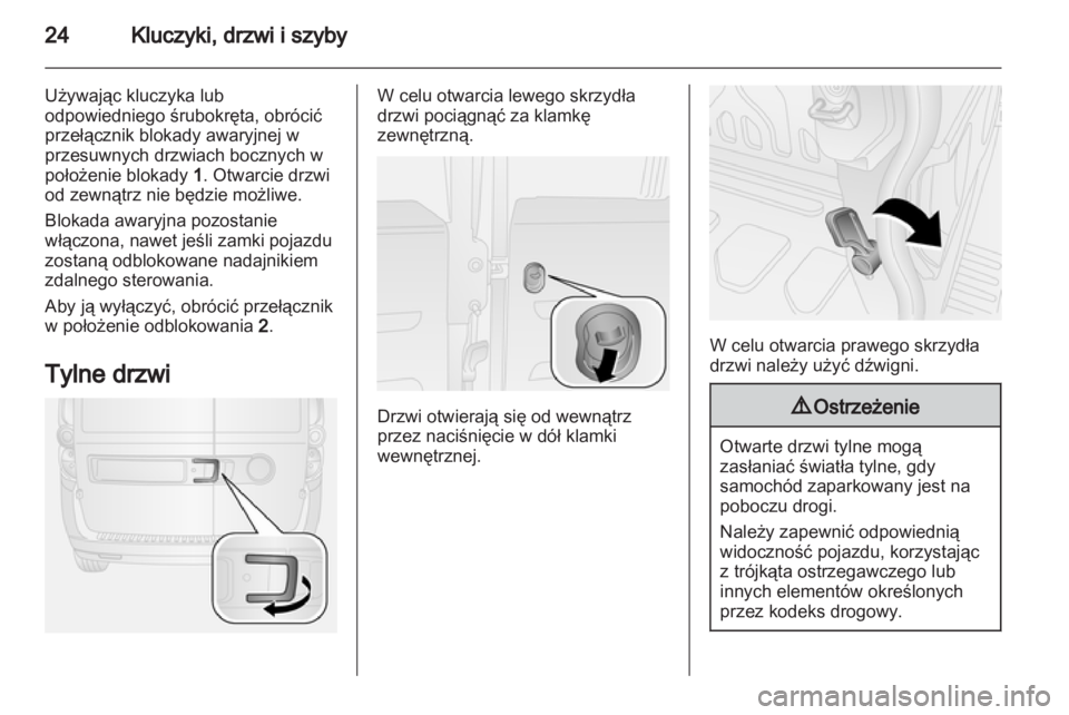 OPEL COMBO D 2013  Instrukcja obsługi (in Polish) 