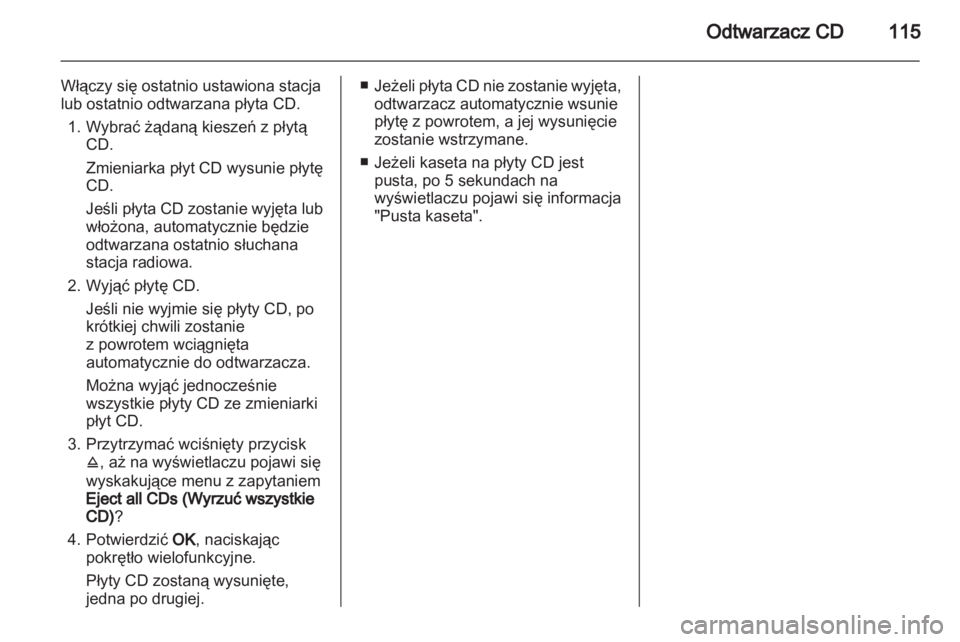 OPEL CORSA 2010.5  Instrukcja obsługi systemu audio-nawigacyjnego (in Polish) 