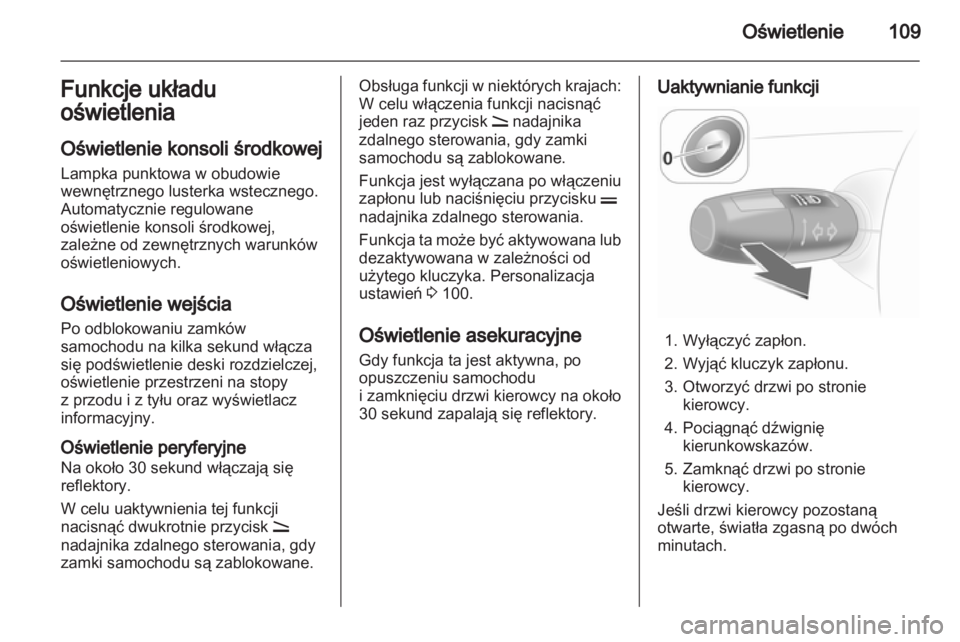 OPEL CORSA 2010.5  Instrukcja obsługi (in Polish) 