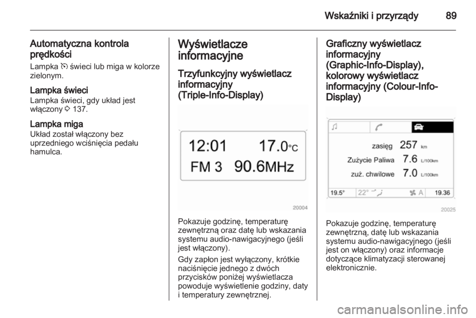 OPEL CORSA 2010.5  Instrukcja obsługi (in Polish) 