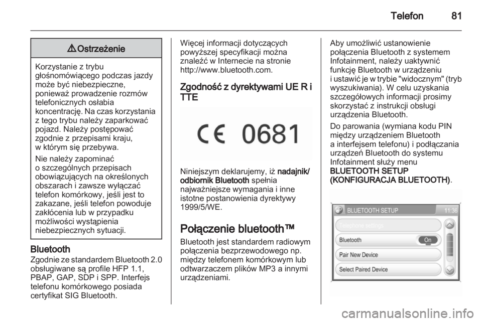 OPEL CORSA 2011  Instrukcja obsługi systemu audio-nawigacyjnego (in Polish) 