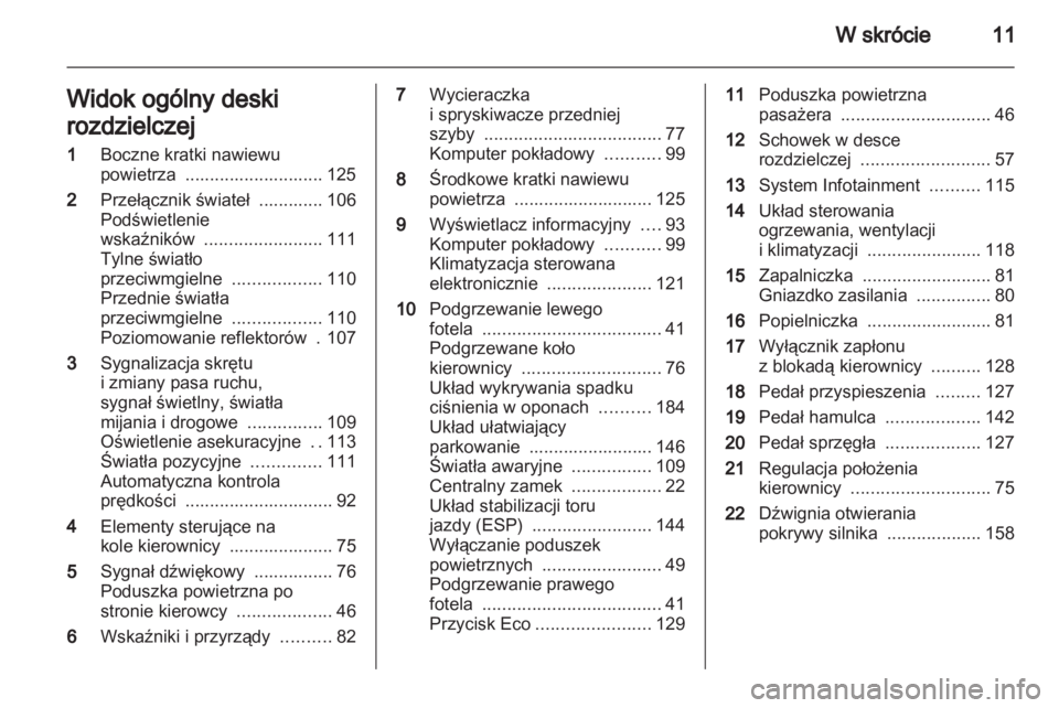 OPEL CORSA 2011  Instrukcja obsługi (in Polish) 