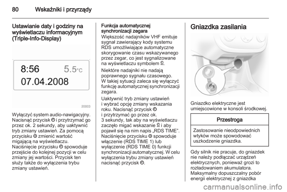 OPEL CORSA 2011  Instrukcja obsługi (in Polish) 