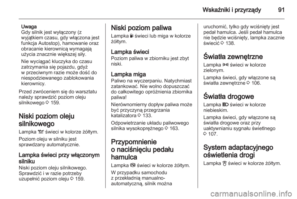 OPEL CORSA 2011  Instrukcja obsługi (in Polish) 