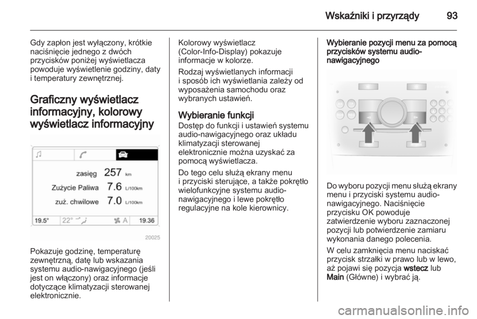 OPEL CORSA 2011  Instrukcja obsługi (in Polish) 