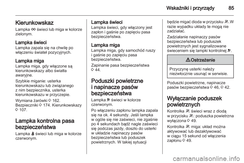 OPEL CORSA 2012  Instrukcja obsługi (in Polish) 