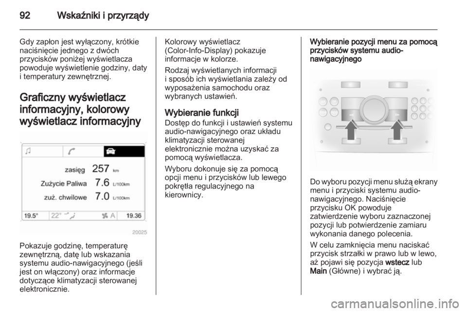 OPEL CORSA 2012  Instrukcja obsługi (in Polish) 