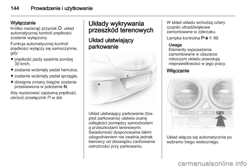 OPEL CORSA 2012.5  Instrukcja obsługi (in Polish) 