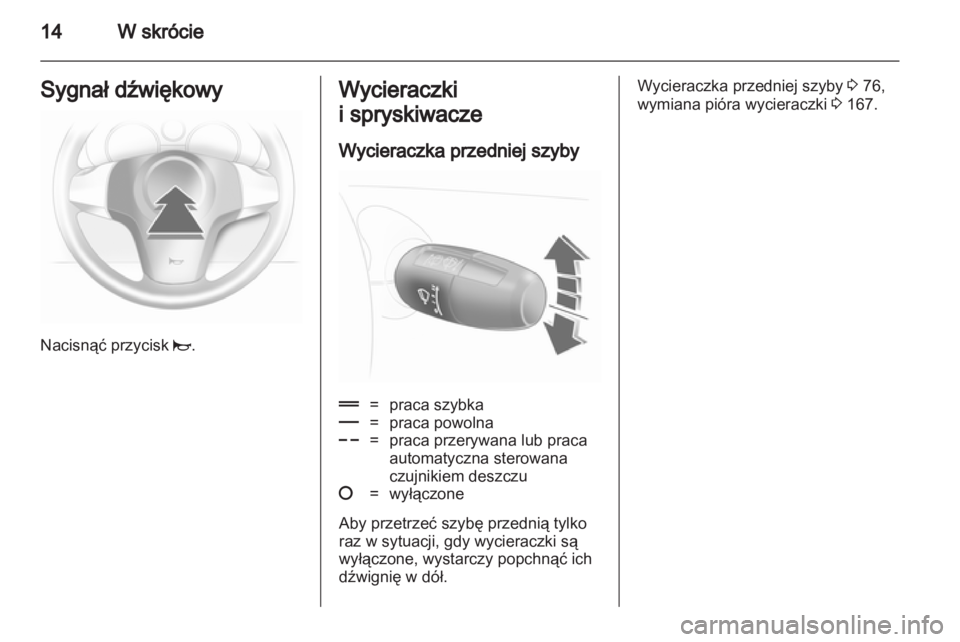 OPEL CORSA 2012.5  Instrukcja obsługi (in Polish) 