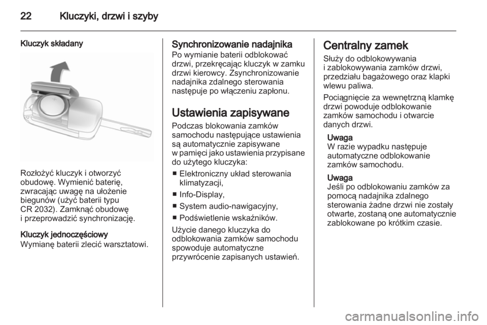 OPEL CORSA 2012.5  Instrukcja obsługi (in Polish) 