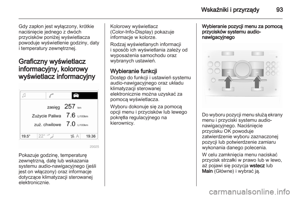 OPEL CORSA 2012.5  Instrukcja obsługi (in Polish) 