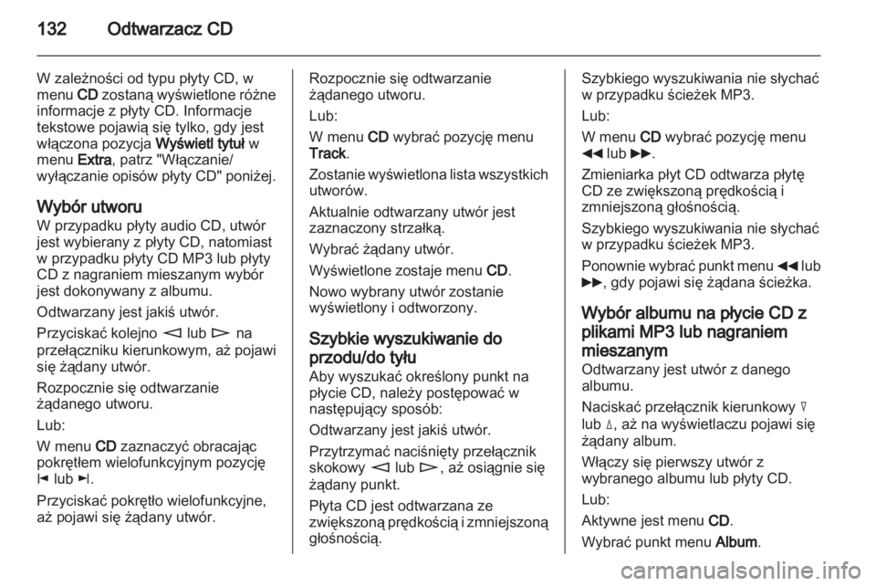 OPEL CORSA 2013  Instrukcja obsługi systemu audio-nawigacyjnego (in Polish) 