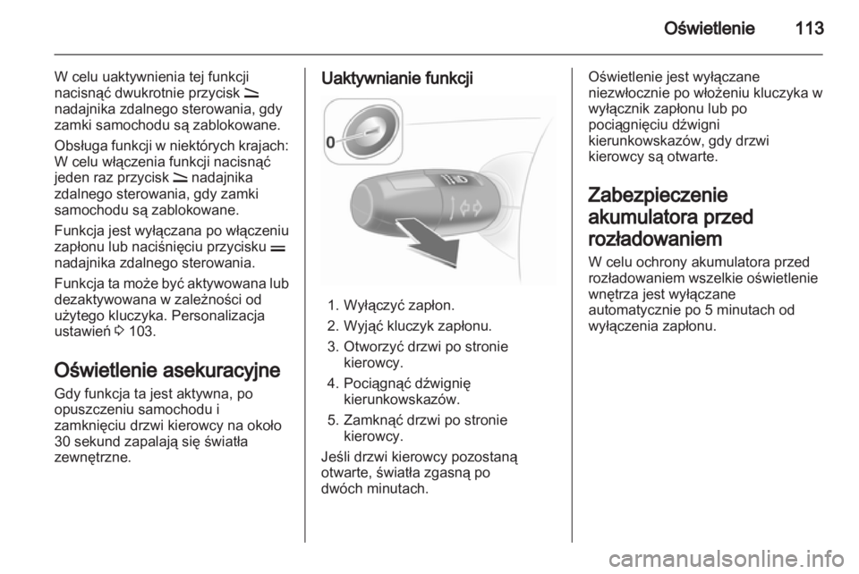 OPEL CORSA 2013  Instrukcja obsługi (in Polish) 