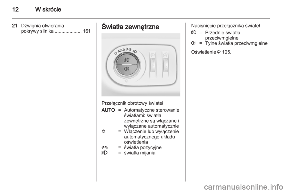 OPEL CORSA 2013  Instrukcja obsługi (in Polish) 