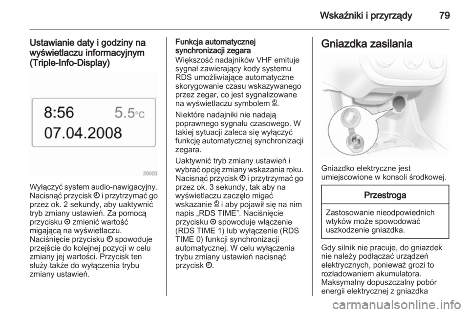 OPEL CORSA 2013  Instrukcja obsługi (in Polish) 