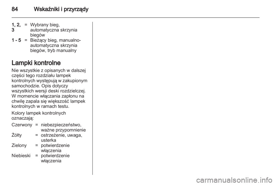 OPEL CORSA 2013  Instrukcja obsługi (in Polish) 