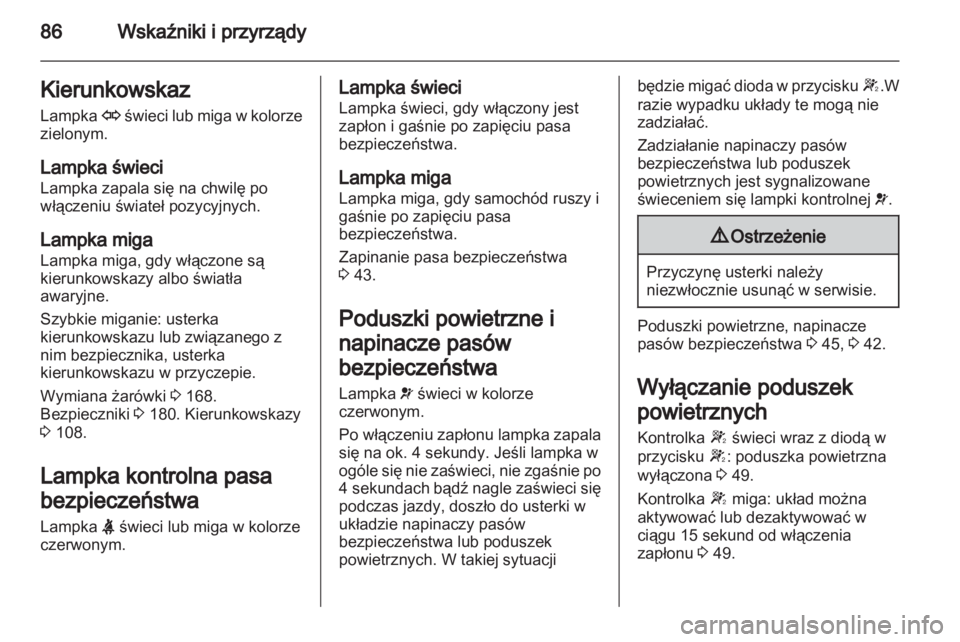 OPEL CORSA 2013  Instrukcja obsługi (in Polish) 